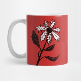 Weird Gothic Flower In Ink Graphic Mug